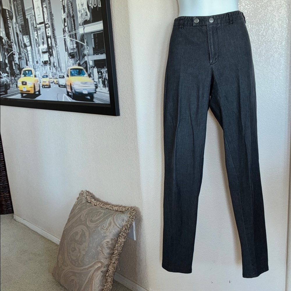 Vince Jeans Women's 10, Charcoal grey Denim, Hi rise, Skinny, zip/snap front Euc - Picture 3 of 16